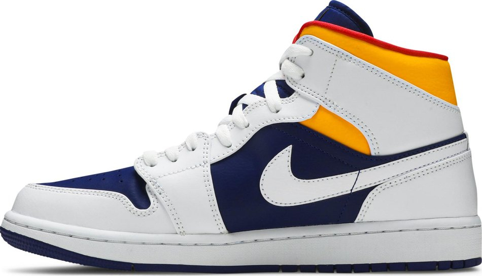 Air Jordan 1 Mid White Deep Royal Blue 554724-131