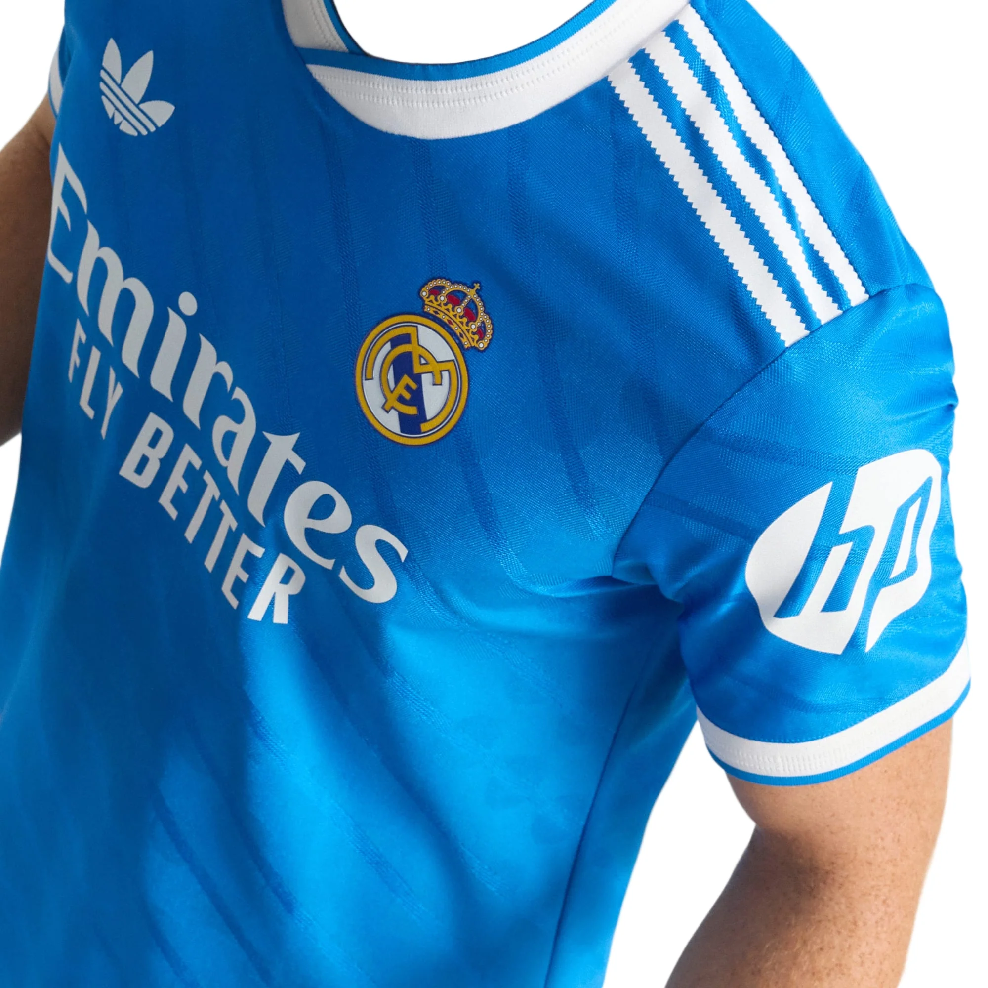 adidas Men's Mbappe  Real Madrid 25/26 Authentic Third Jersey w/ Champions League Patches (Blue)