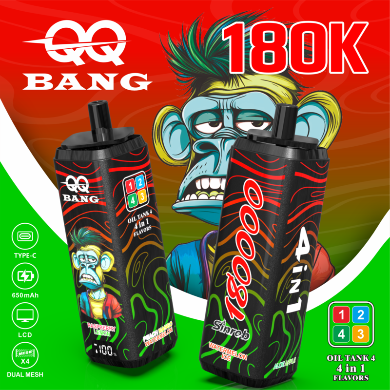 QQ BANG 180K Puffs Prefilled Vape |  Rechargeable