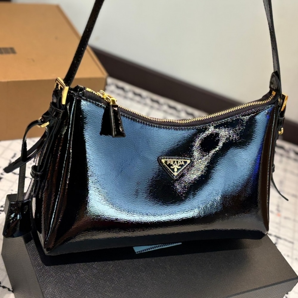 Prada Medium Aimée Shoulder Bag Black 30Cm