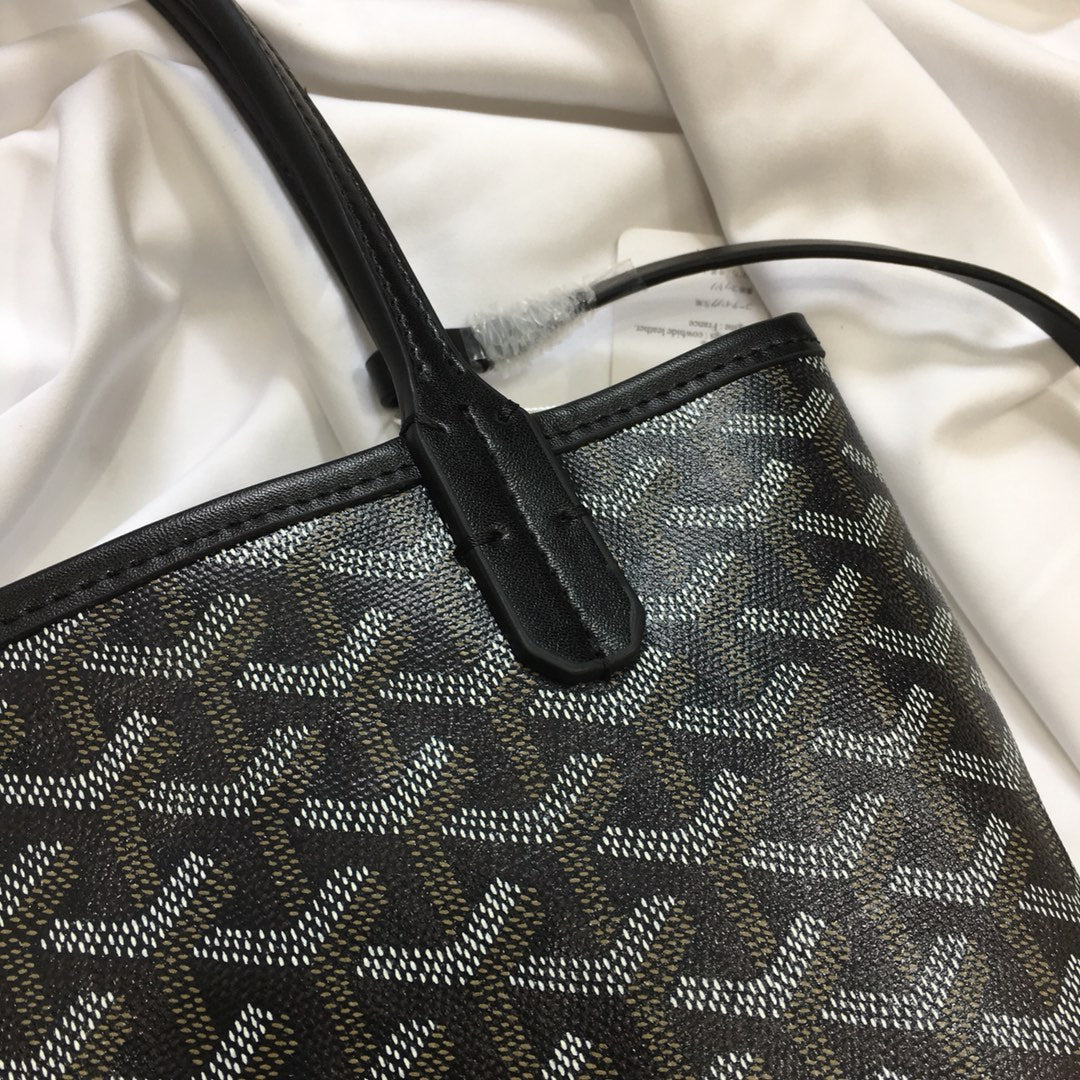 Goyard Anjou Mini Bag 20cm Black Canvas