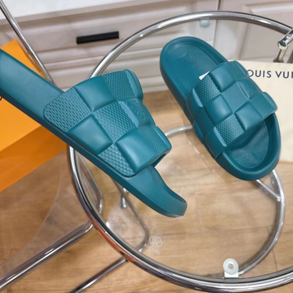 Louis Vuitton Waterfront Mule Maxi Damier Rubber Blue