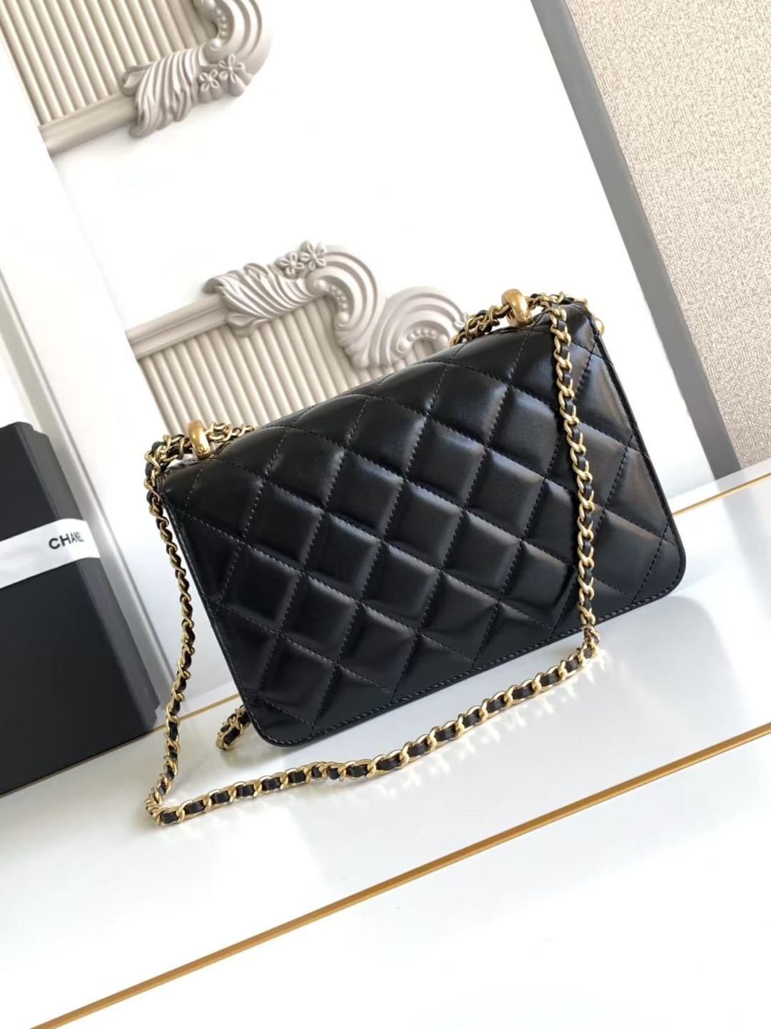 Chanel Calfskin Quilted Perfect Fit Flap Back 22cm