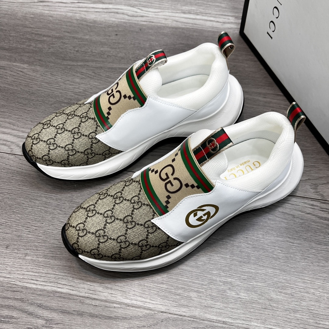 Gucci Sneaker Gg Canvas Beige White