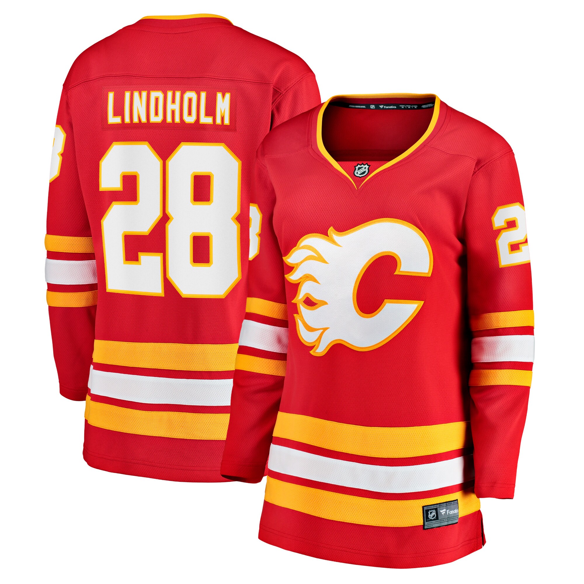 Elias Lindholm Calgary Flames Fanatics Women’s Home Team Breakaway Player Jersey – Red