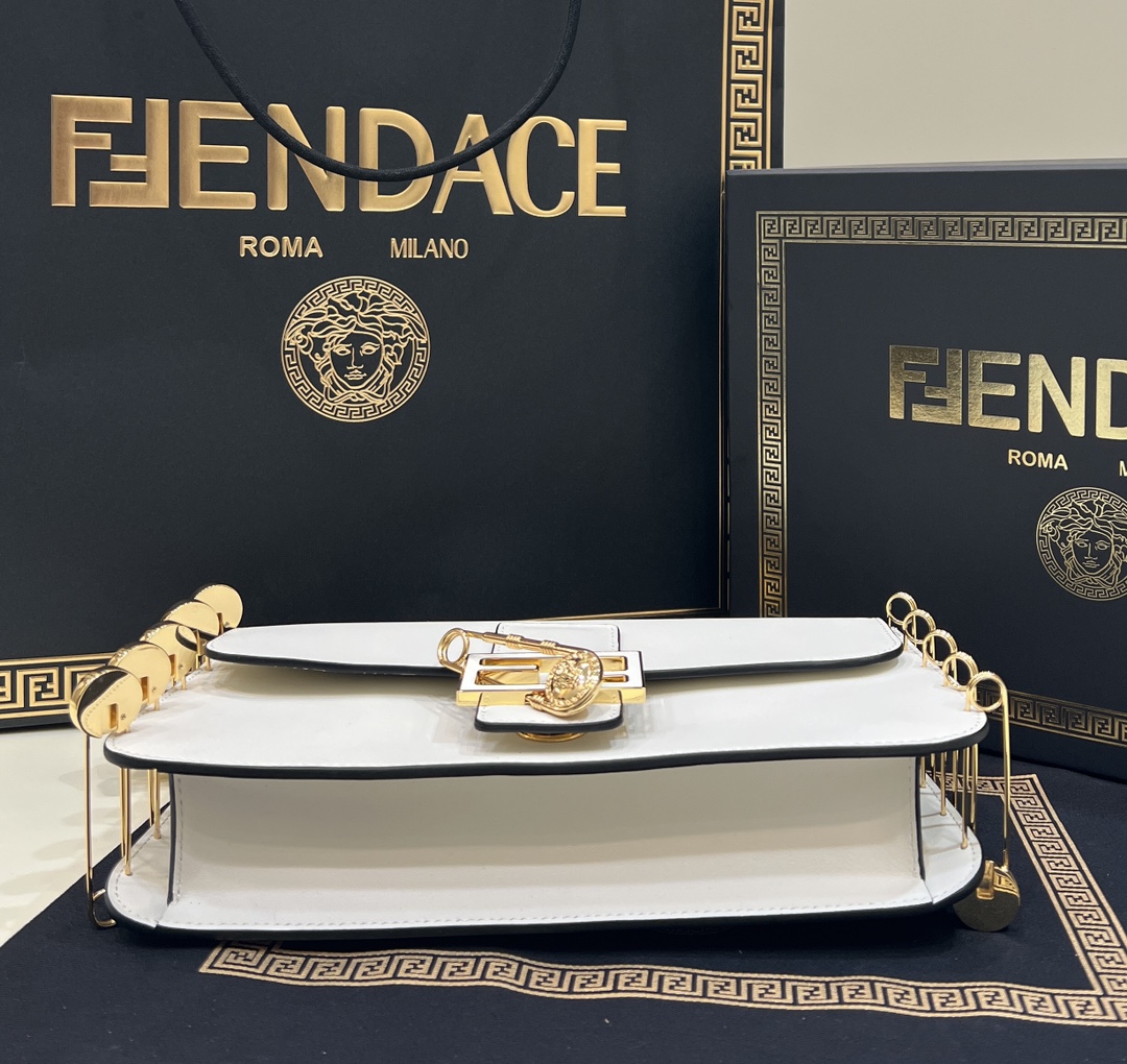 Fendace Baguette Brooch White 28cm/ 11.02in