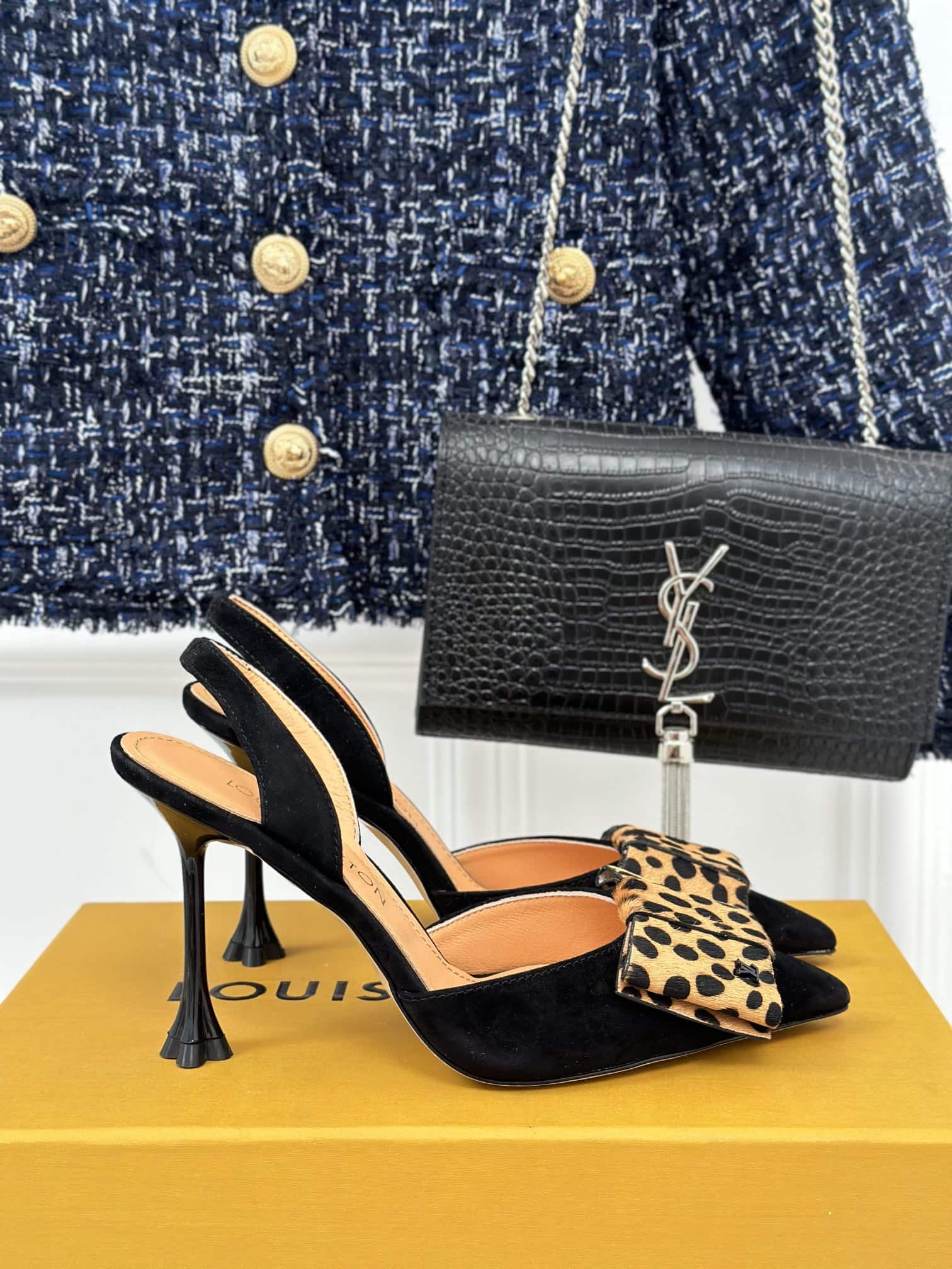 Louis Vuitton Blossom Slingback Pump Black 1Ac8B4