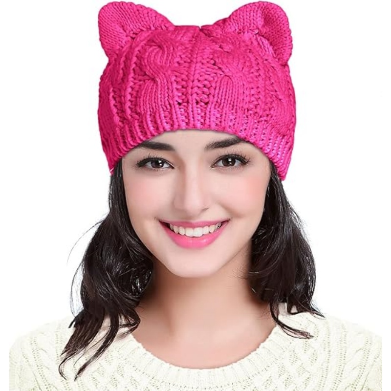 Cute Cat Ear Knit Beanie Hat
