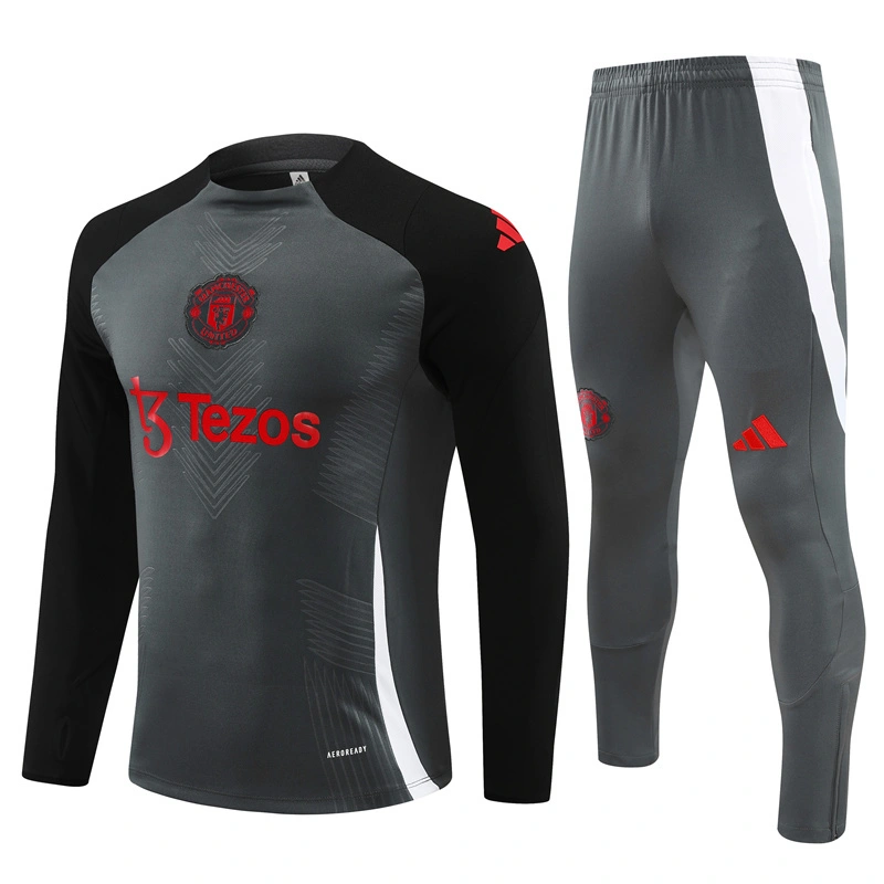 2024-25 Manchester United Dark Grey [Player] Long Sleeve Training Suit