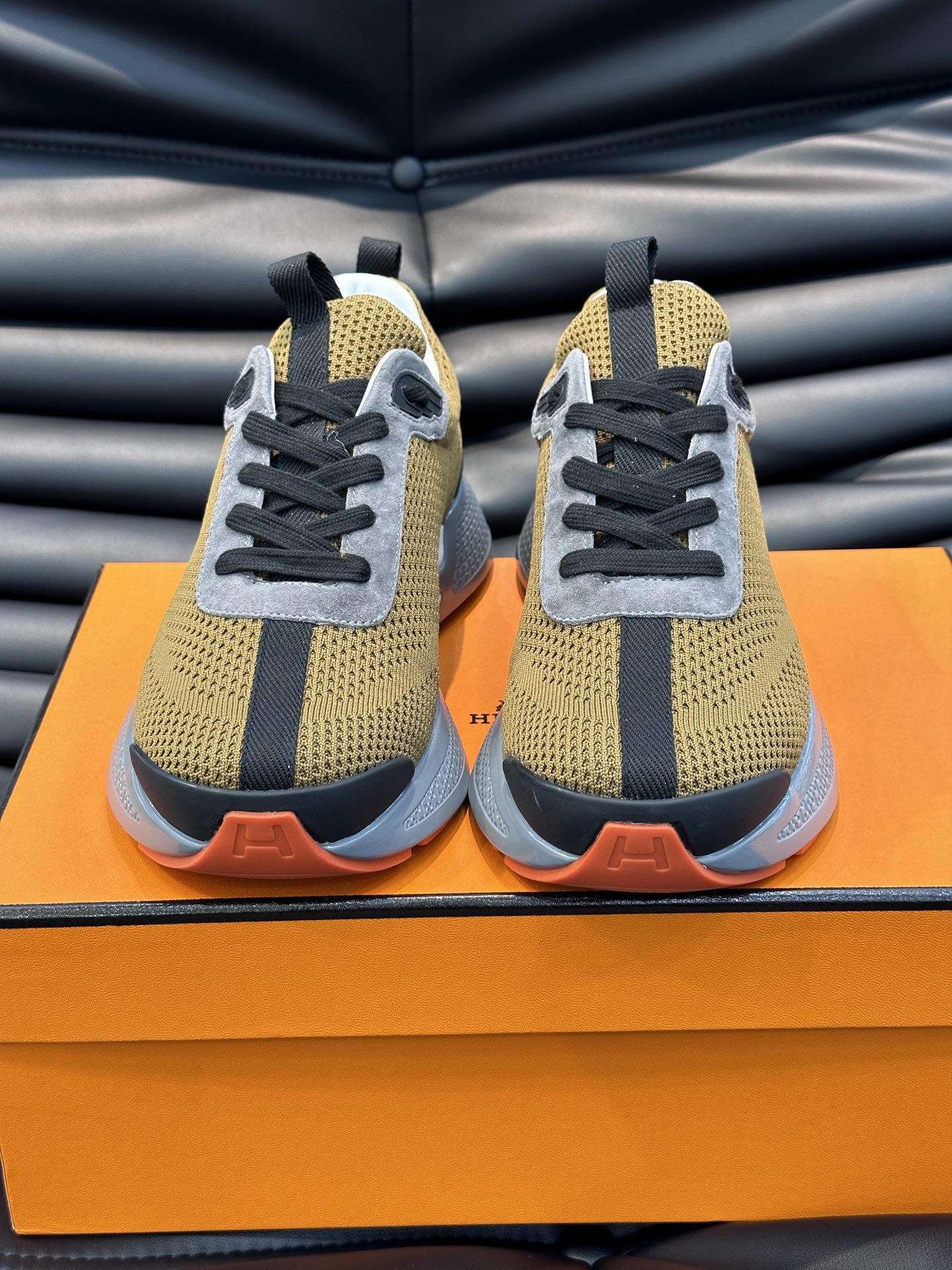 Hermes Heros Sneaker Khaki Gray H232985Zh1R400