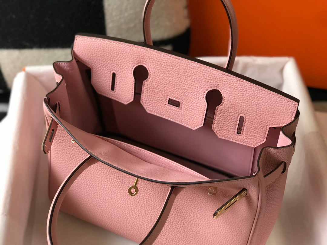 Hermes Birkin 35Cm Pink Togo Leather Gold Hardware