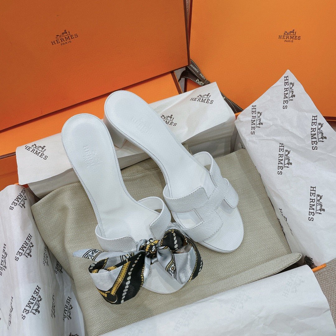 HERMES OASIS SANDAL WHITE