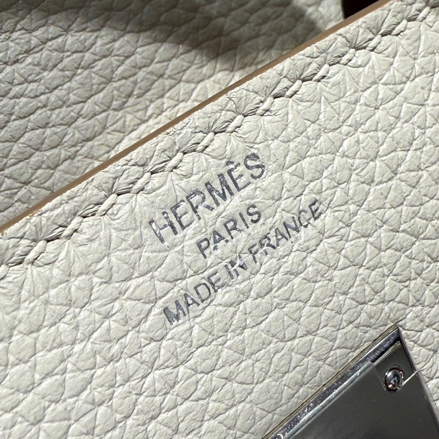 Hermes Birkin 25Cm White Togo Leather Silver Hardware 237490