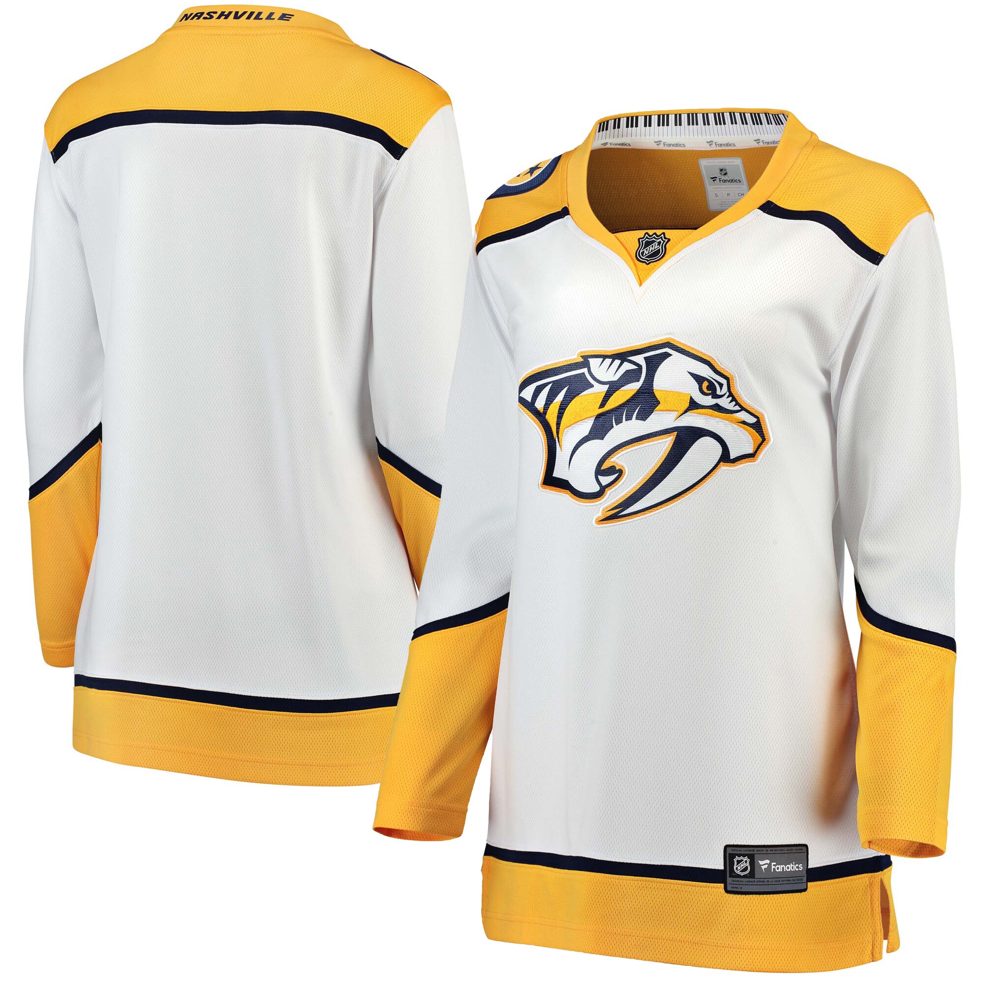 Nashville Predators Fanatics Women’s Away Breakaway Jersey – White
