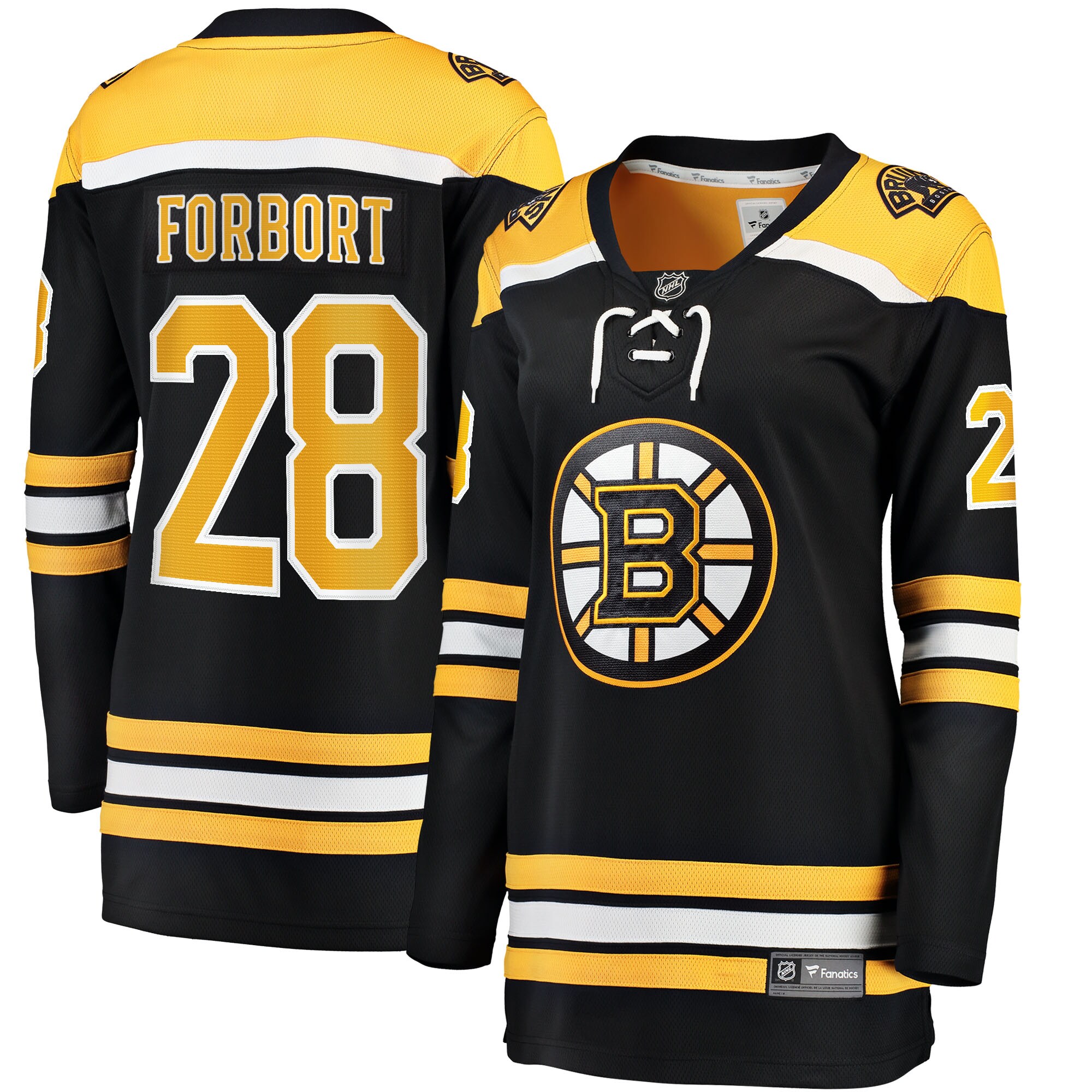 Derek Forbort Boston Bruins Fanatics Women’s Home Breakaway Player Jersey – Black