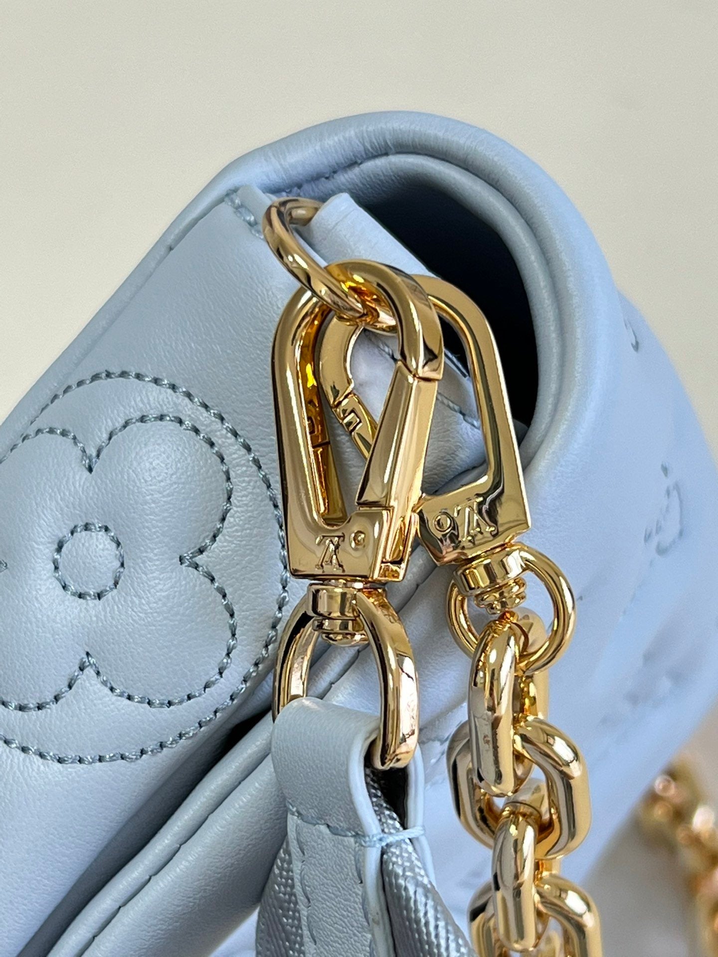 Louis Vuitton Wallet On Strap Bubblegram Blue