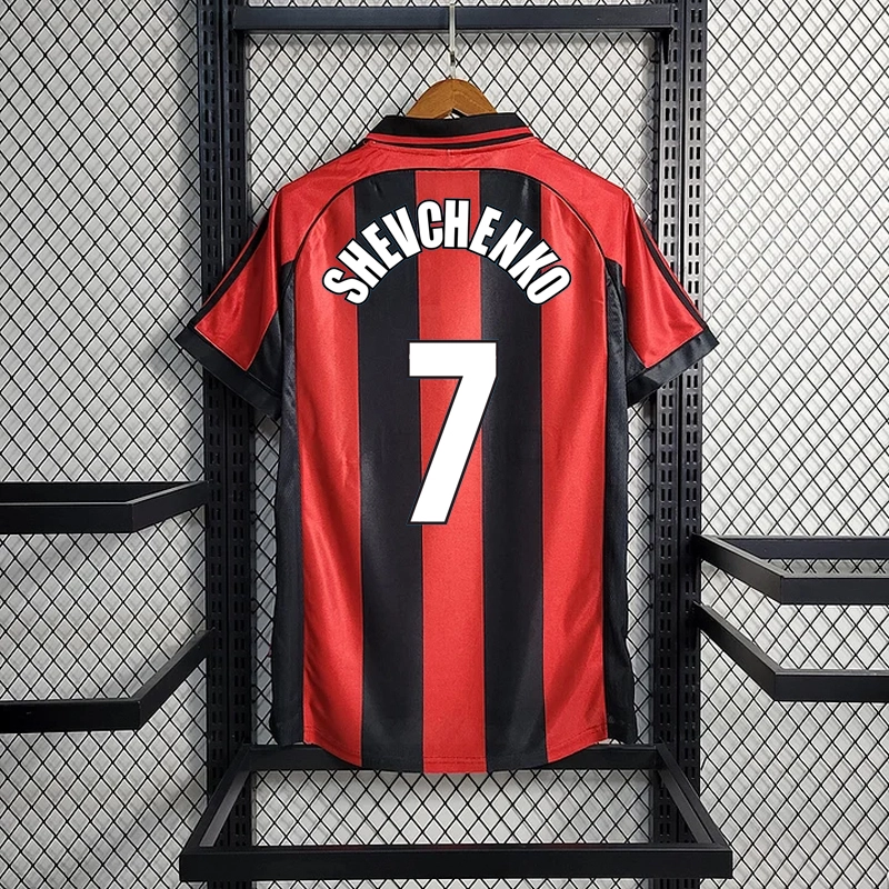 Retro 1998-99 AC Milan Home SHEVCHENKO ALBERTINI BOBAN BIERHOFF MALDINI Football jersey