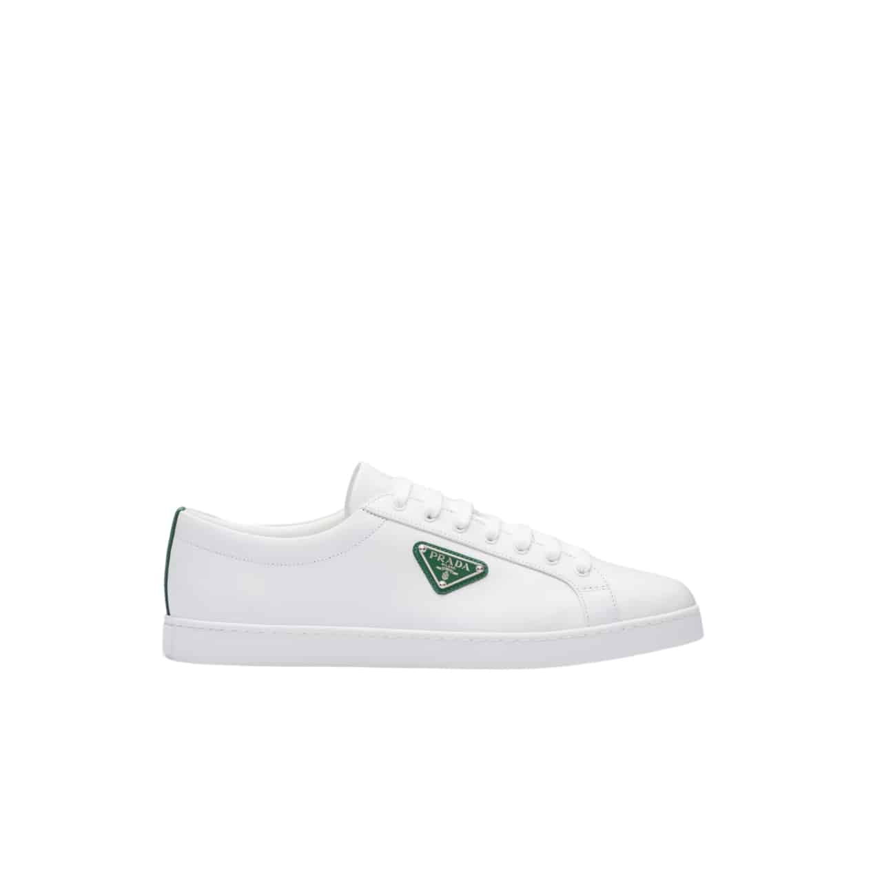 Prada Brushed Sneakers Leather White White Mango 2Ee376 3F0E F0Djt