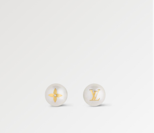 Louis Vuitton My Mix Pearl Logo Stud Earrings