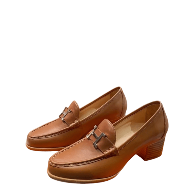 HERMES DAUPHINE 70 LOAFER BROWN