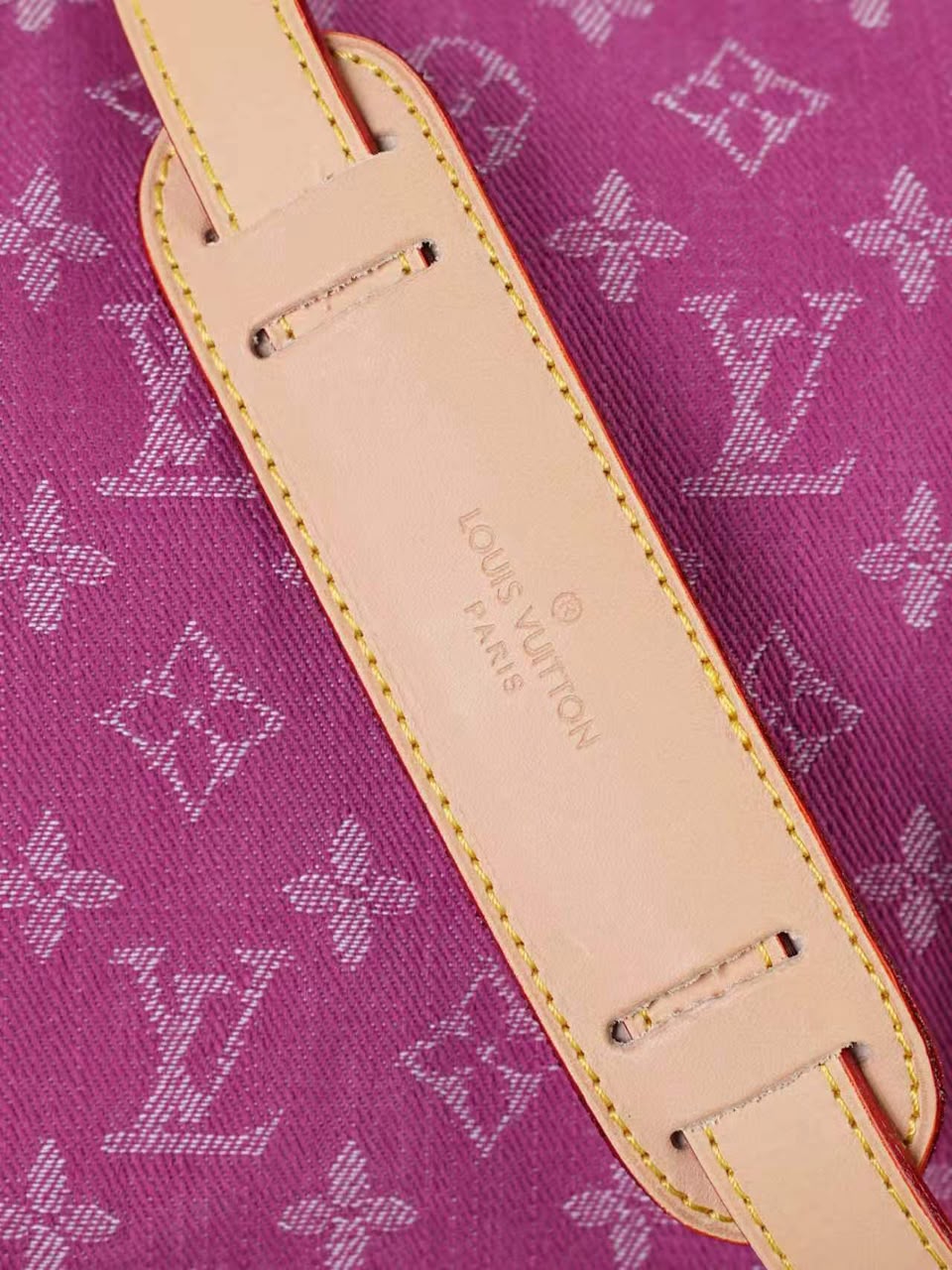 Louis Vuitton Keepall 45 Bag Fuchsia Denim M27944