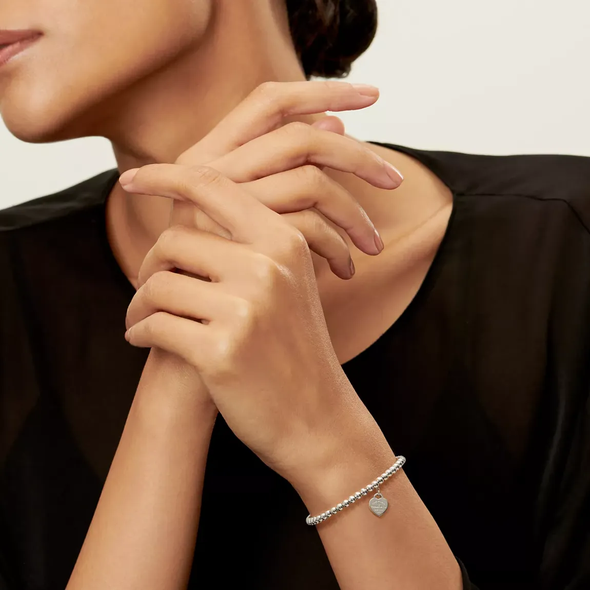 Tiffany Bead Bracelet in Silver, Tiffany Blue® with a Diamond, 4 mm