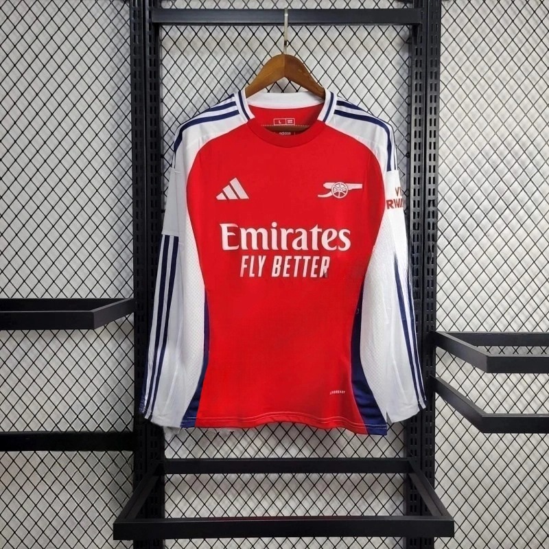 2024/2025 Long Sleeve Arsenal Home Football Shirt 1:1 Thai Quality