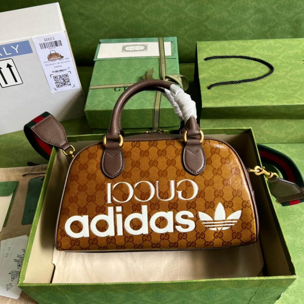 adidas x Gucci Mini Duffle Bag in GG Crystal Canvas