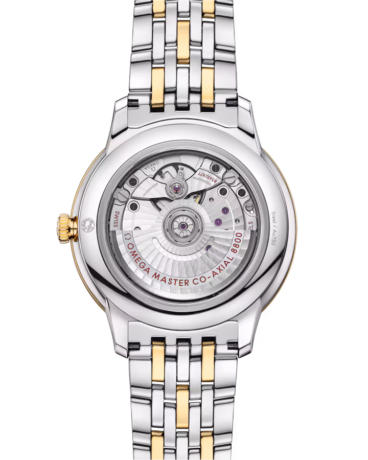 Omega De Ville Prestige 40 mm Yellow Dial Stainless Steel and 18k Yellow Gold Bracelet 434.20.40.20.08.001
