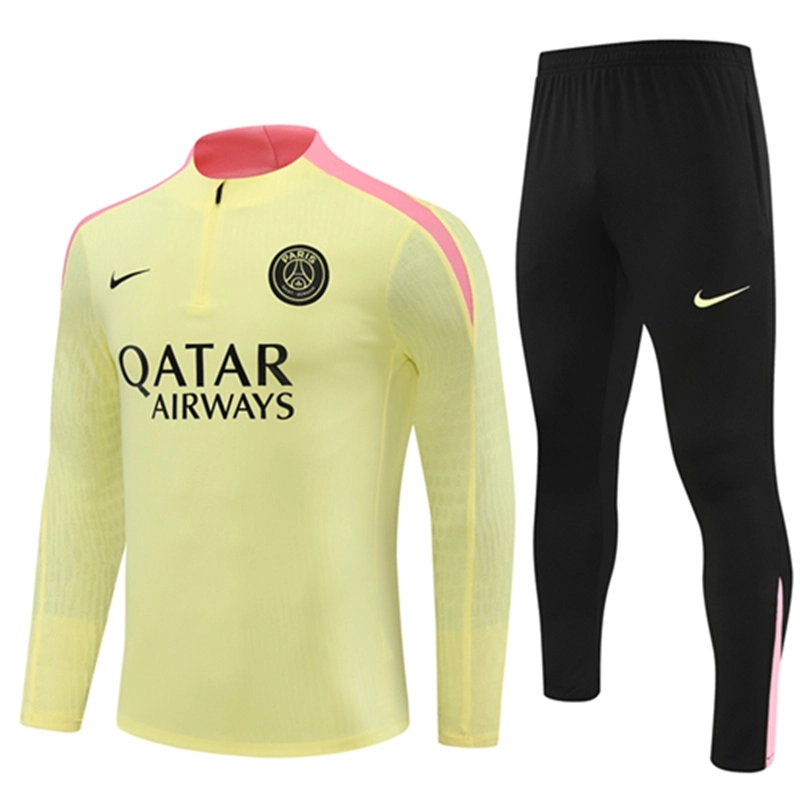 2024-25 PSG Paris Light Yellow【Player】 Long Sleeve Training Suit