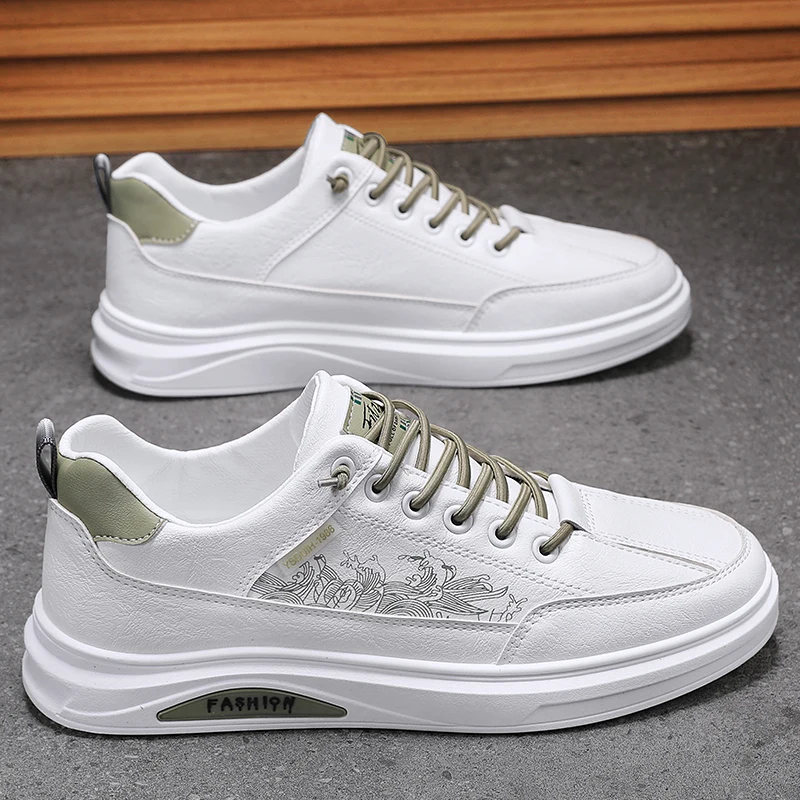 Sneaker Male Outdoor Hiking Waterproof Round Toe Casual Vulcanize Shoes Trendy All-match Wear-Resistant Non-slip Classic Popular