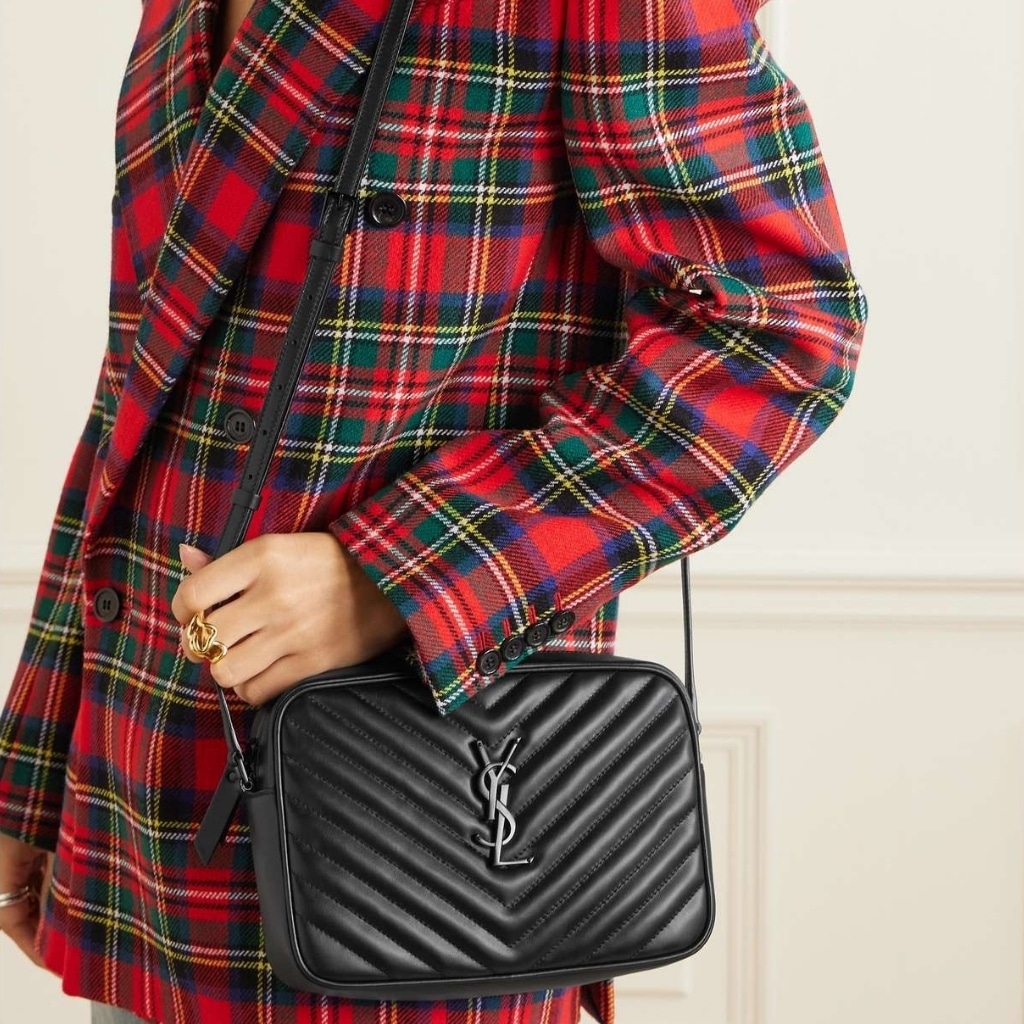 Saint Laurent Lou Camera Bag In Quilted Leather Black Silver Hardware 23Cm 761554DV7041000