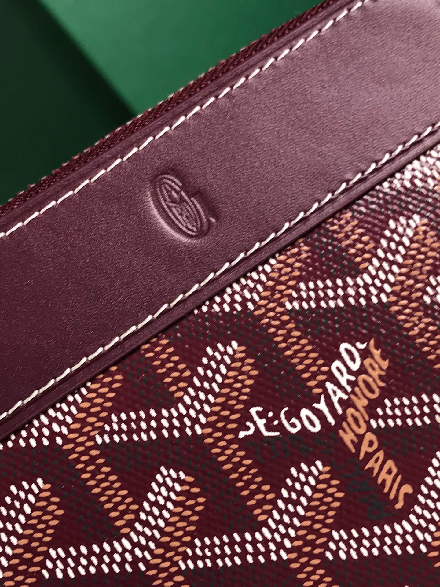 Goyard Matignon Mini Wallet 11 Cm Wine Red Goyardine Canvas And Calfskin