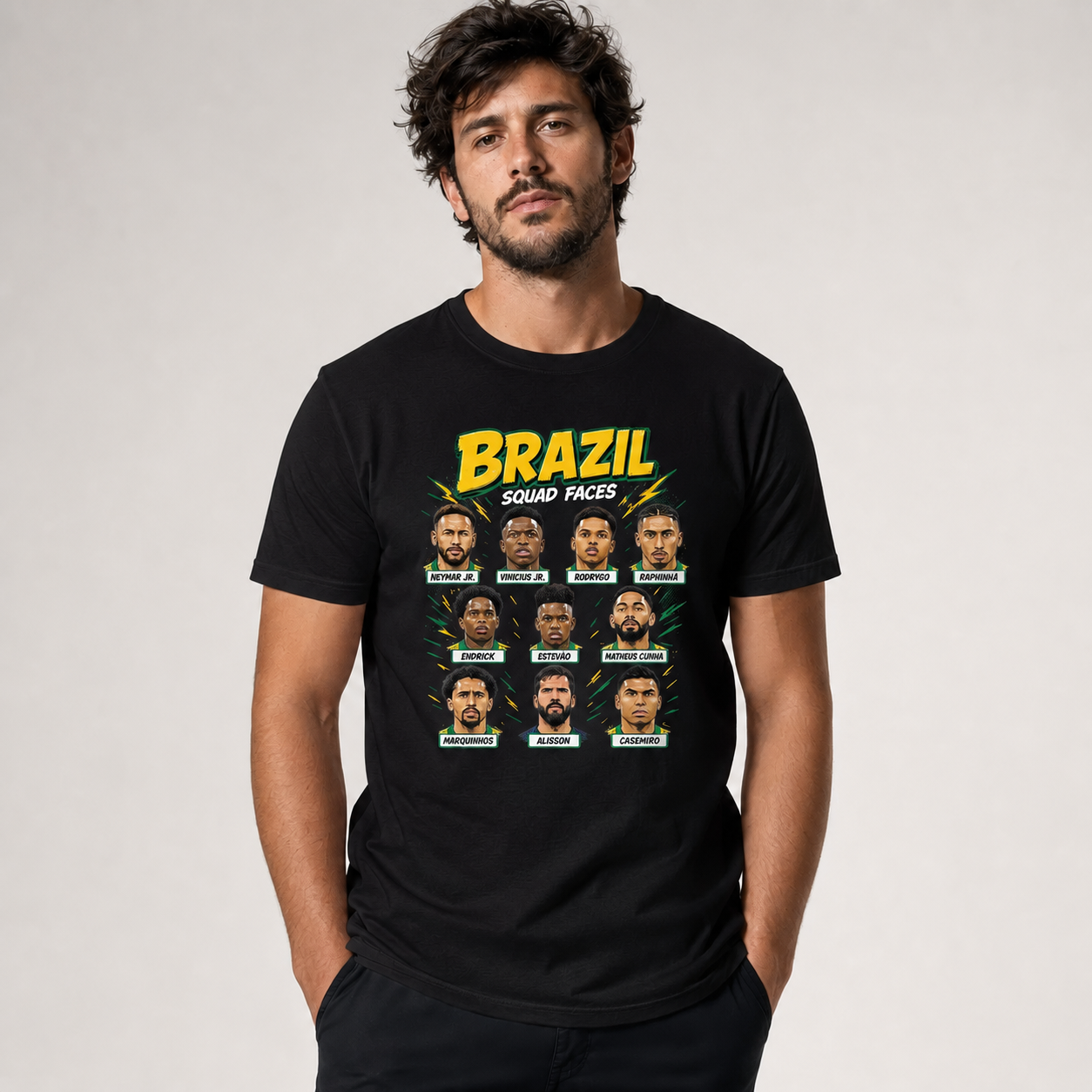 Brazilian Player Pure Cotton T-Shirt – Limited-Time Offer
