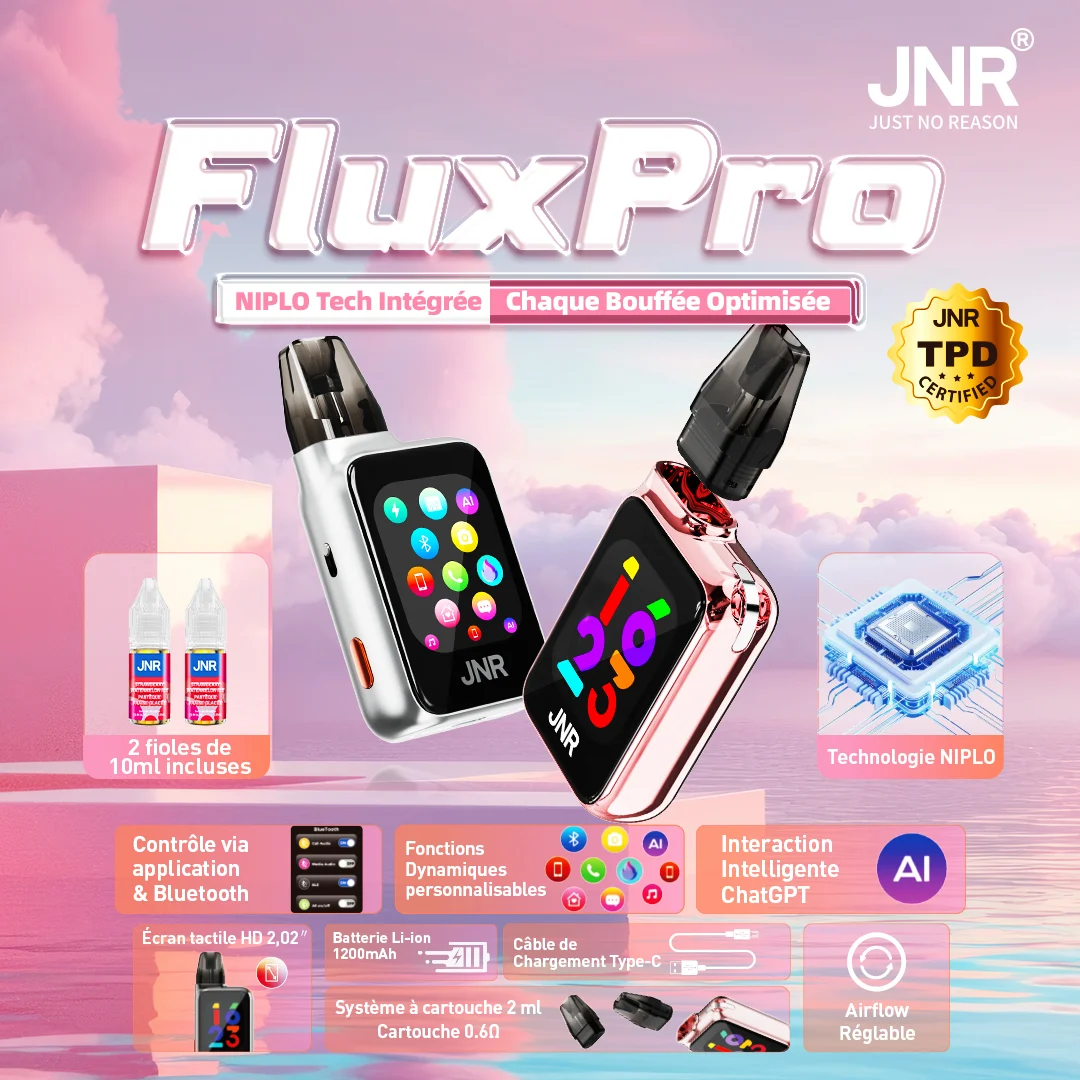 JNR Flux Pro 32000 Puffs - Kit Pod Intelligent et Remplissable