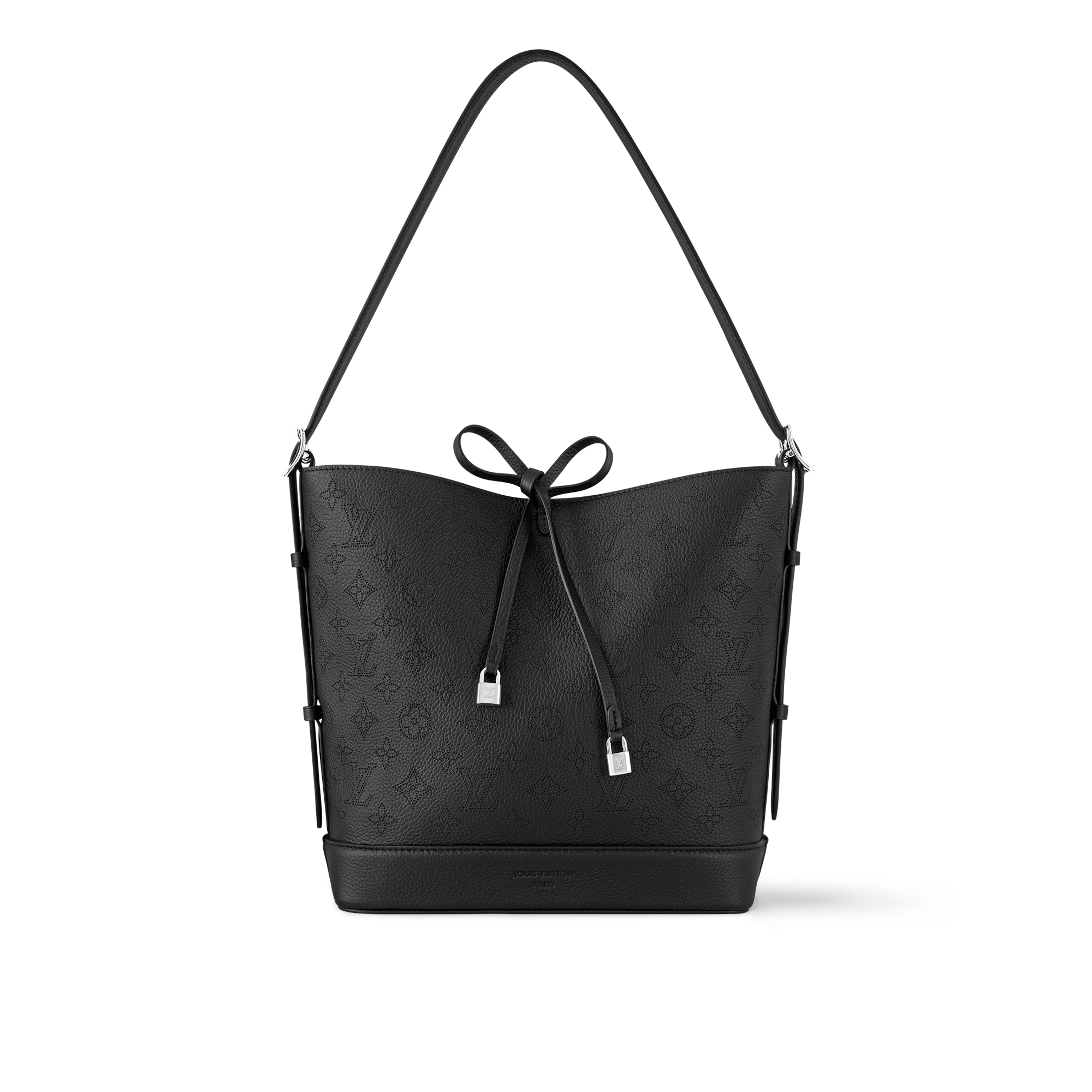 Louis Vuitton Flore Perforated Mahina Black 22Cm M12139
