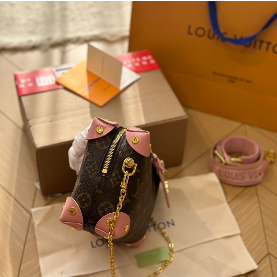 Louis Vuitton Peptite Malle Souple Peach 20Cm M45531