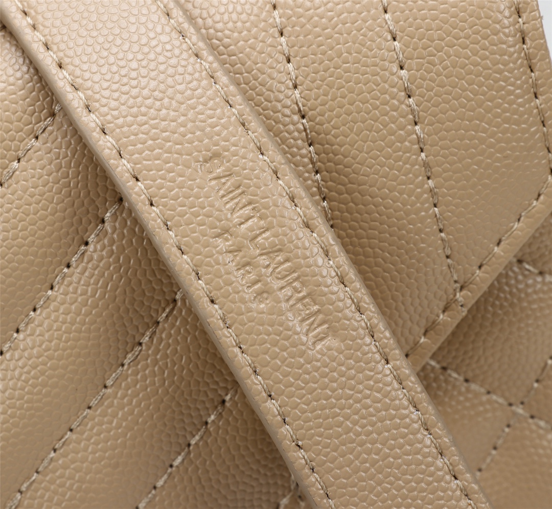 Saint Laurent Envelope Small Bag In Mix Matelasse Grain De Poudre Embossed Beige
