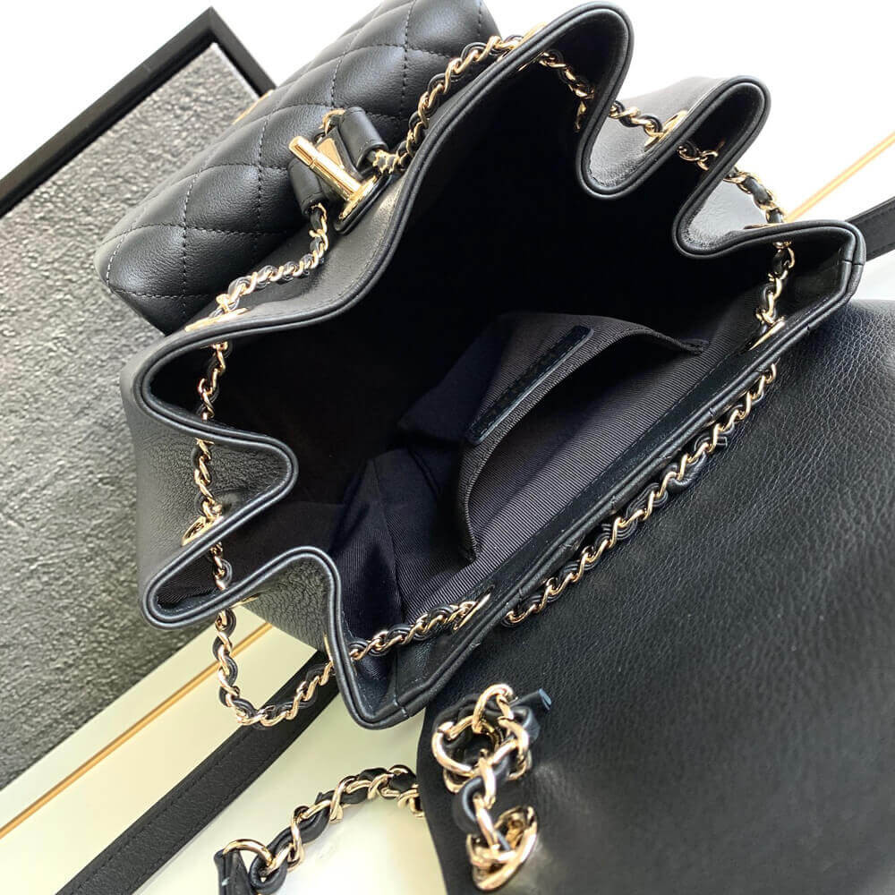 Chanel Calfskin Quilted Medium Duma Backpack 23cm