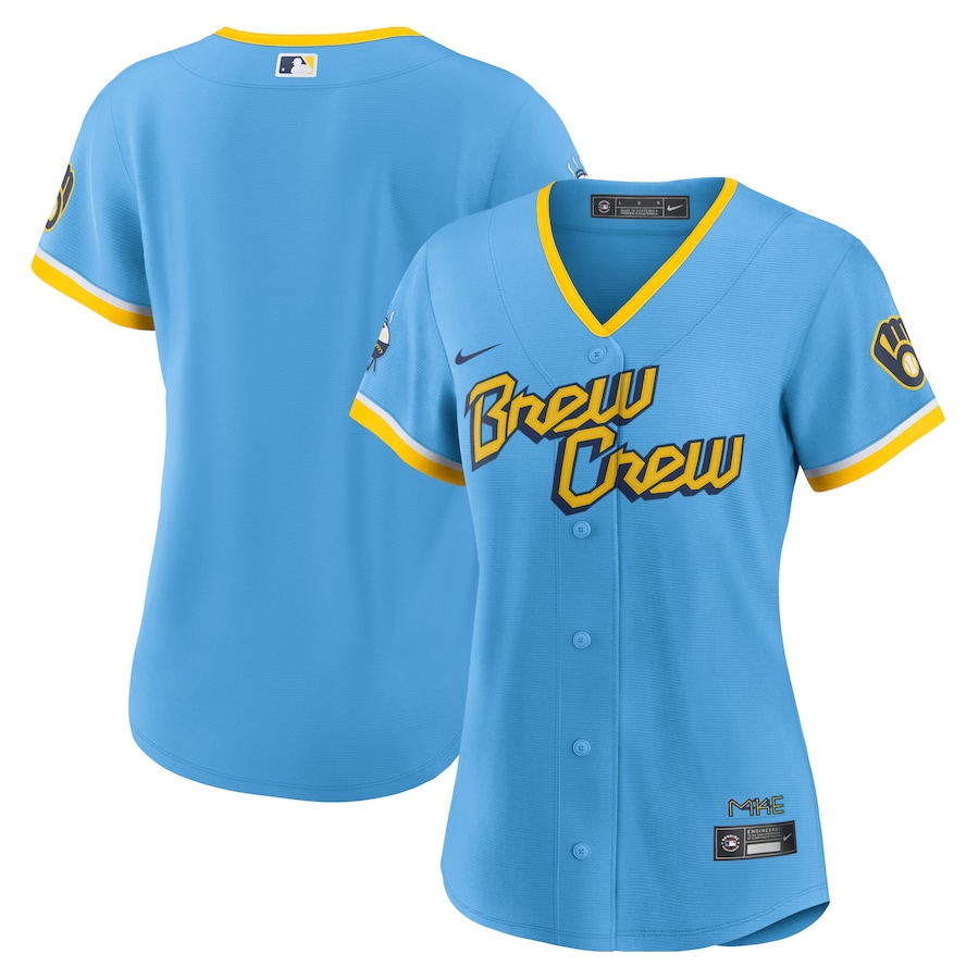 Milwaukee Brewers Women's City Connect Team Jersey Powder Blue