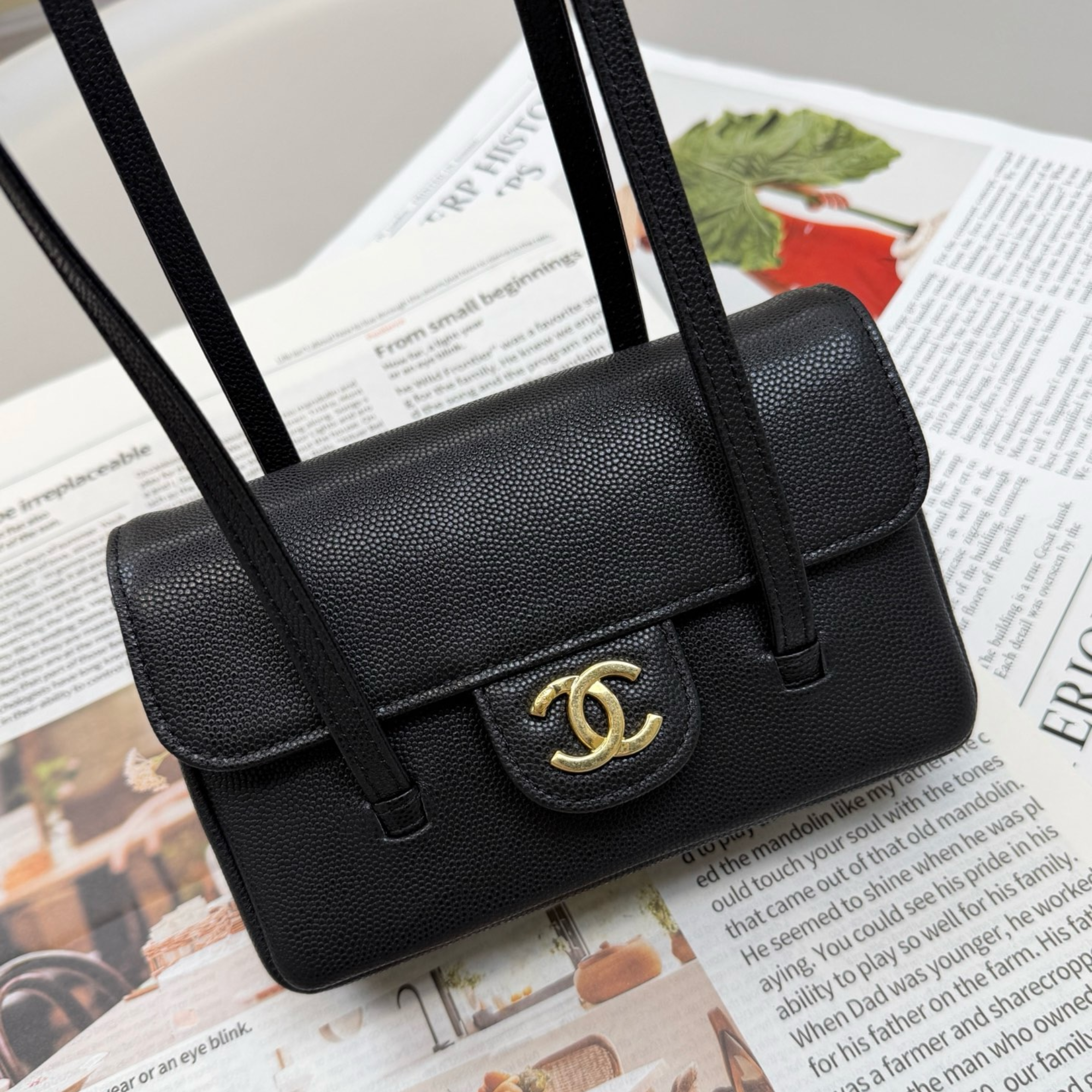 Chanel Clutch Black Bag 17cm/6.7in