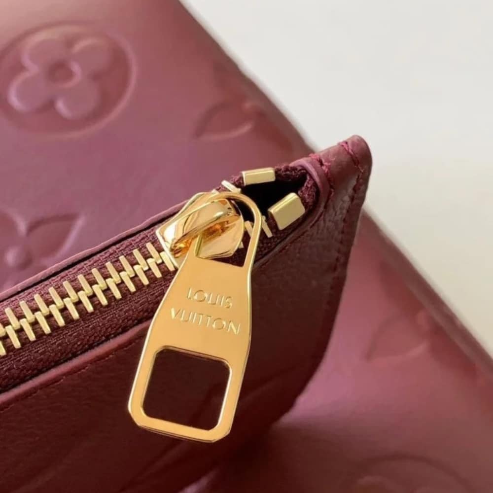 Louis Vuitton Neverfull MM Monogram Empreinte Wine Red 31Cm M25855