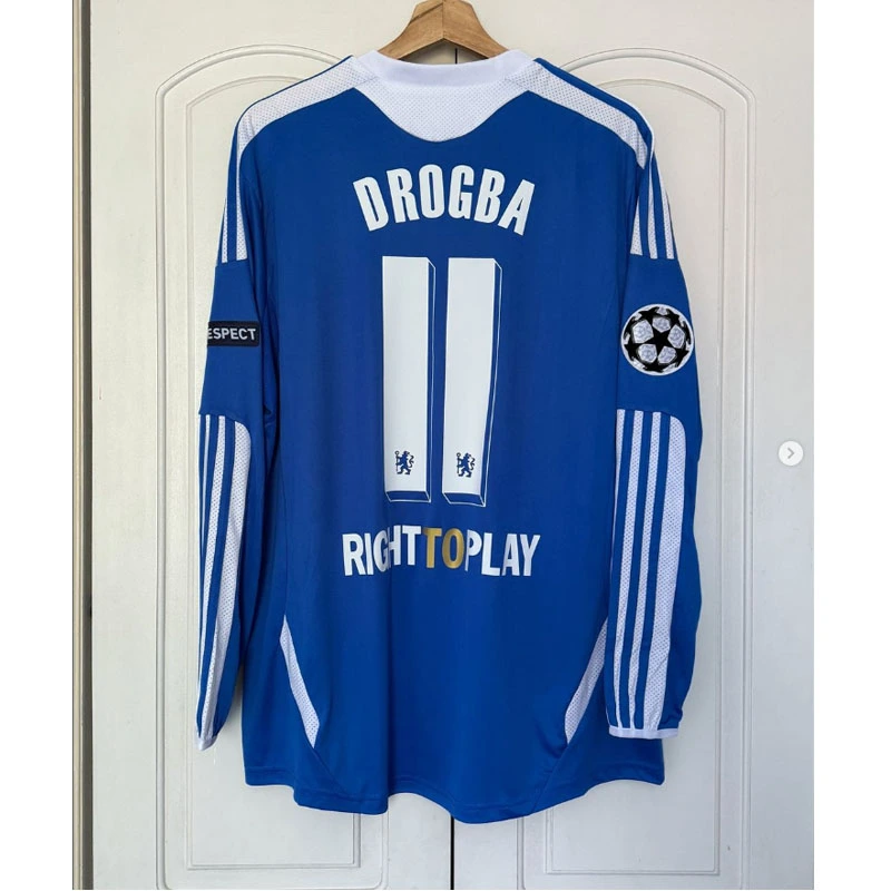 Retro 2011-12 UCL Chelsea Home Long Sleeve Champions League Football jersey retro