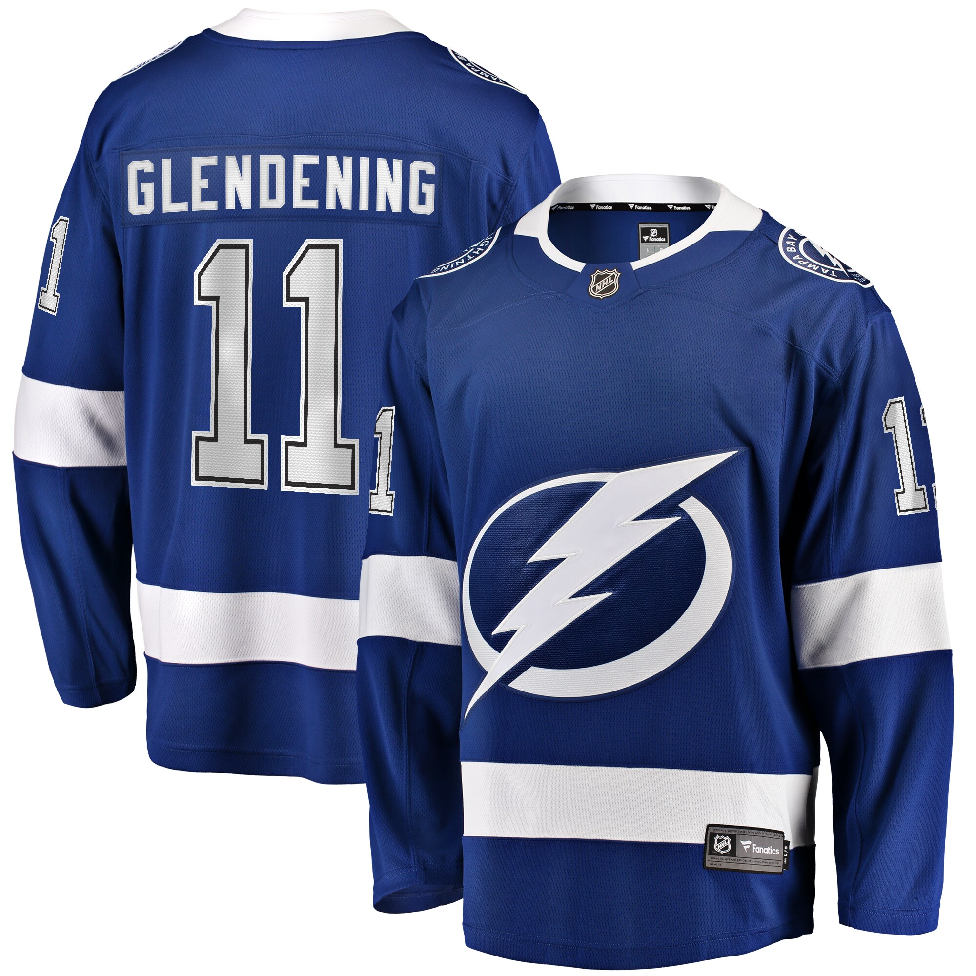 Luke Glendening Tampa Bay Lightning Fanatics Home Breakaway Jersey – Blue