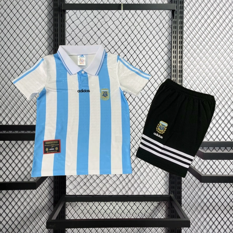 Retro Kids 1994 Kids Argentina Home Football jersey retro