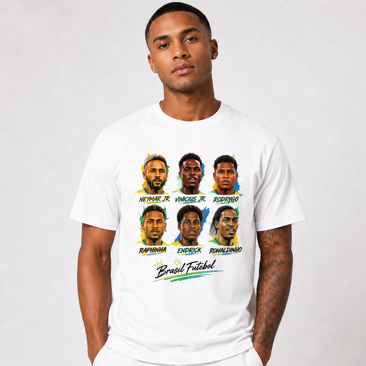 Brazilian Player Pure Cotton T-Shirt – Limited-Time Offer