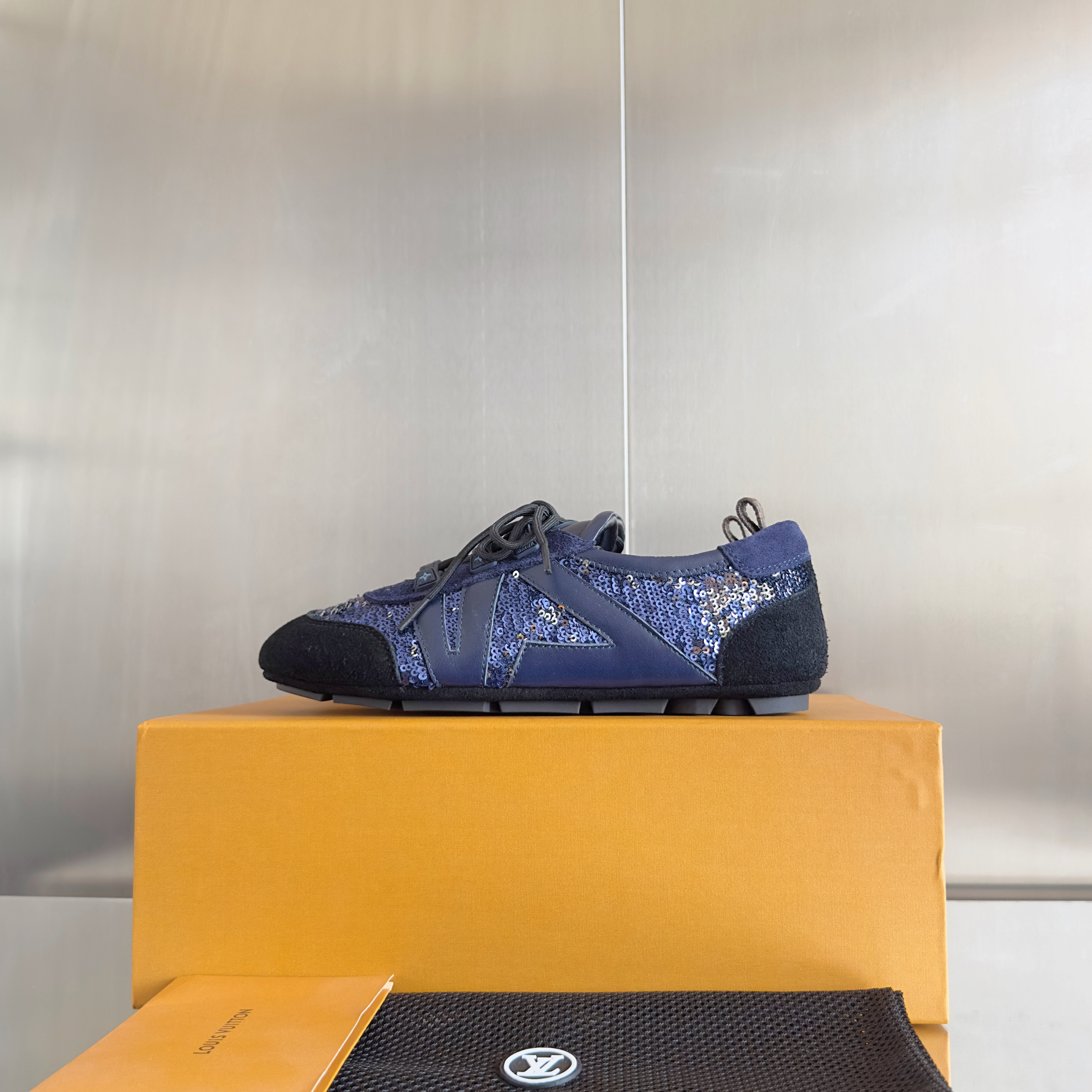 Louis Vuitton Sneakerina Sequin Blue – Ballet-Inspired Women’s Sneakers