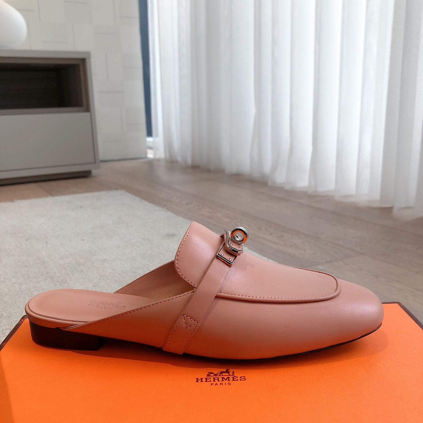Hermes Oz Mule Pink