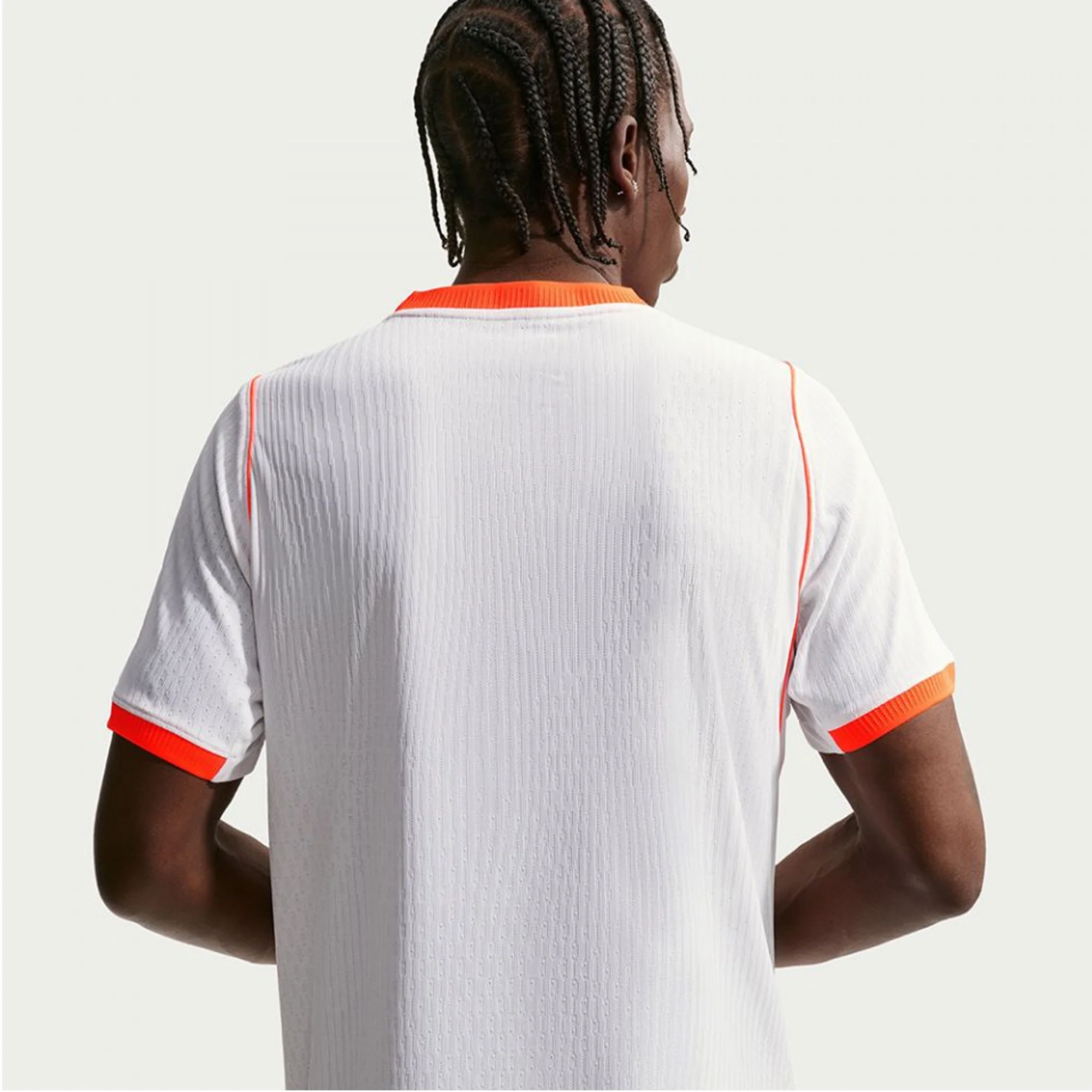 Nike Mens Netherlands Virgil Van Dijk Match Authentic Away Jersey 2026 (White/Hyper Crimson)