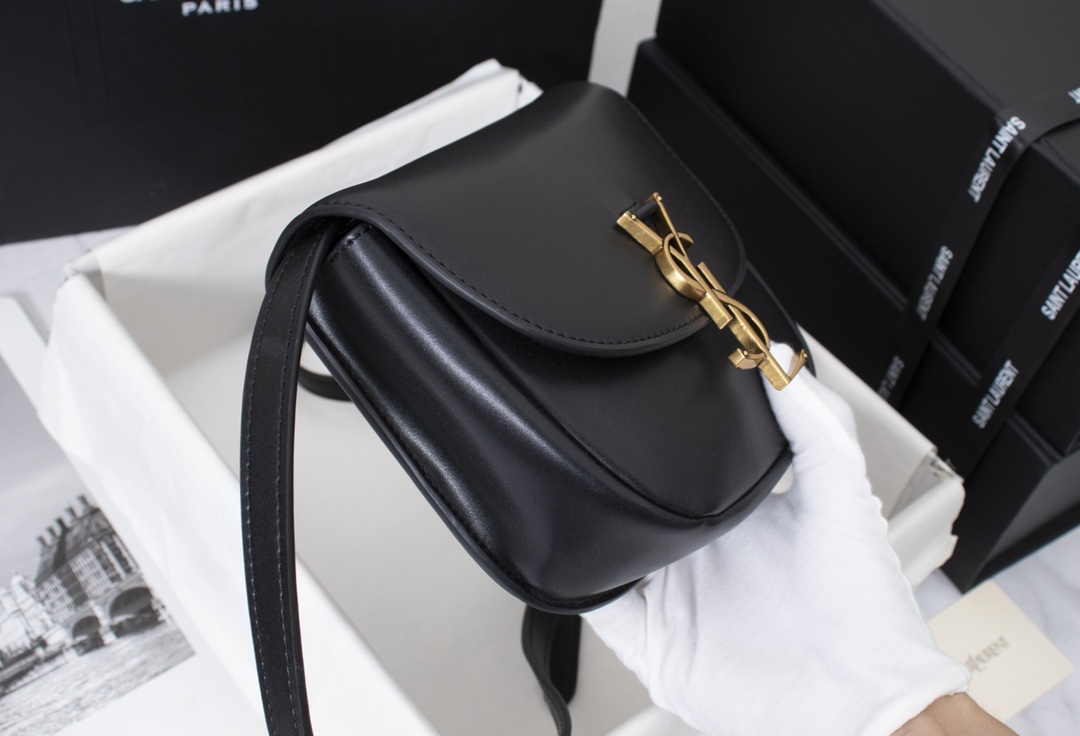 Saint Laurent Kaia Small Smooth Leather Black